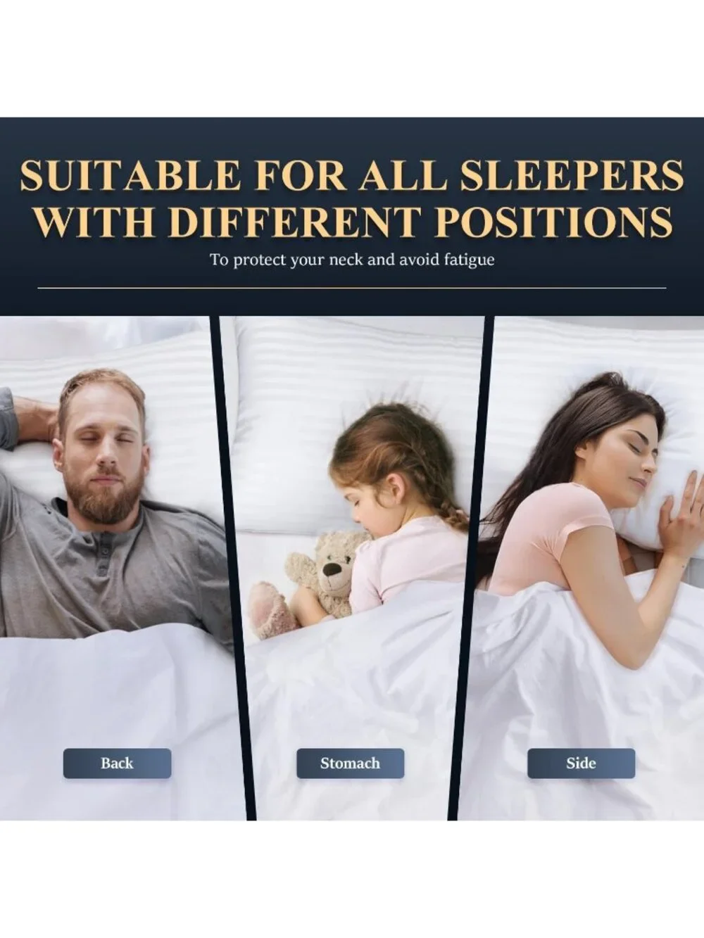 〽️Hotel Quality Bed Pillows Queen Size Set of 2 Cooling Down Alternative Pillow